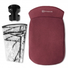 Дитяча прогулянкова коляска Kinderkraft Grande LX Burgundy